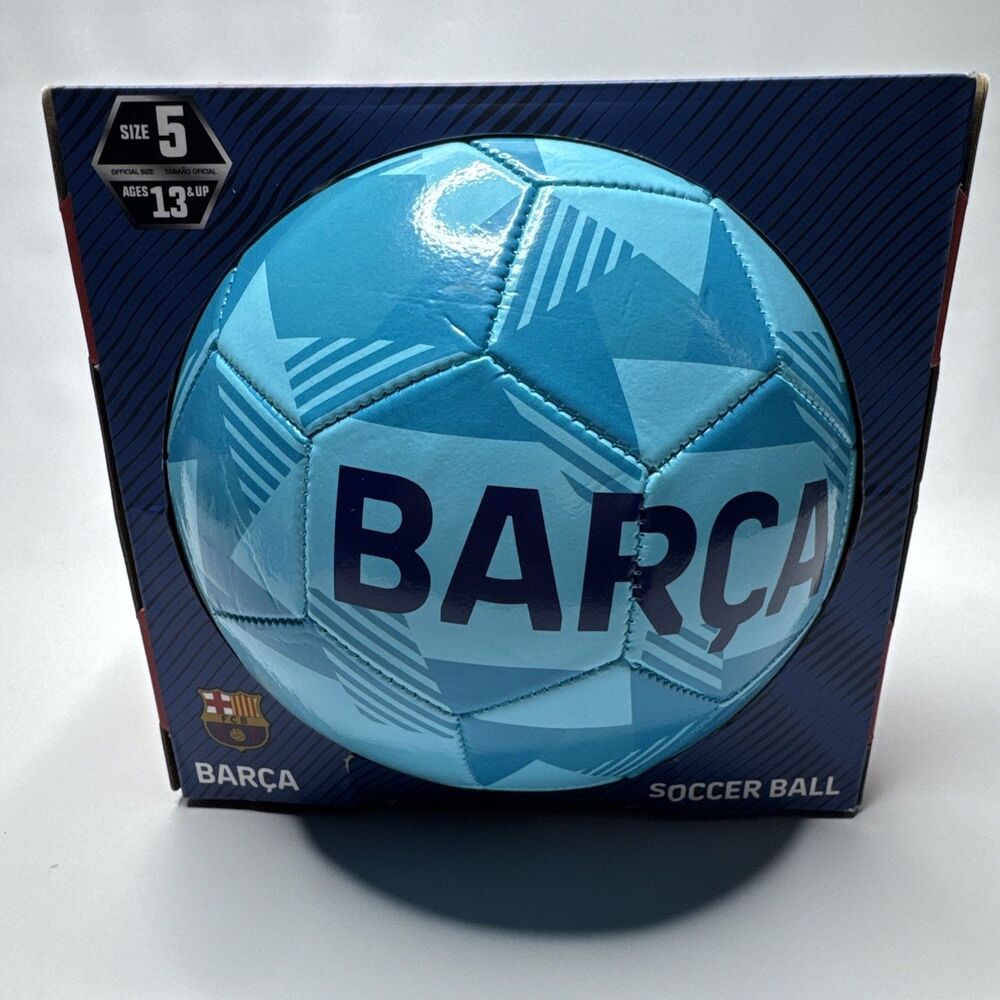 NEW Barca FC Barcelona Full Official Size 5 Soccer  Ball Icon Sports  FUTBOL FCB